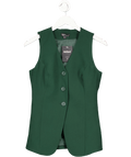Nobody's Child Forest Green Longline Waistcoat UK 8 - Reliked