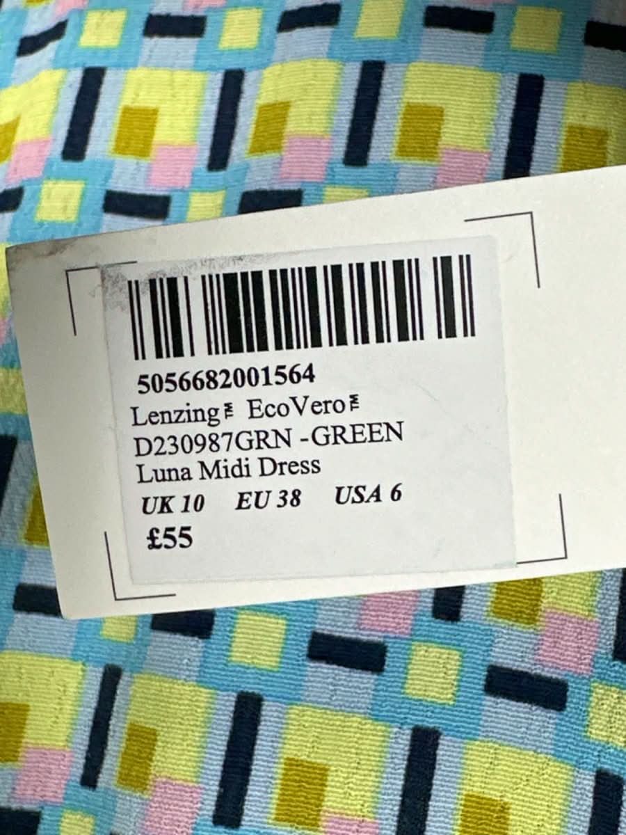 Nobody's Child Green Luna Midi Dress UK 10 - Reliked