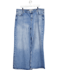 Nobody's Child Light Blue Low Rise Wide Leg Jeans UK 18 - Reliked