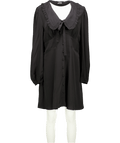 Nobody's Child Ottilie Bow Detail Long Sleeve Mini Dress In Black UK 14 - Reliked