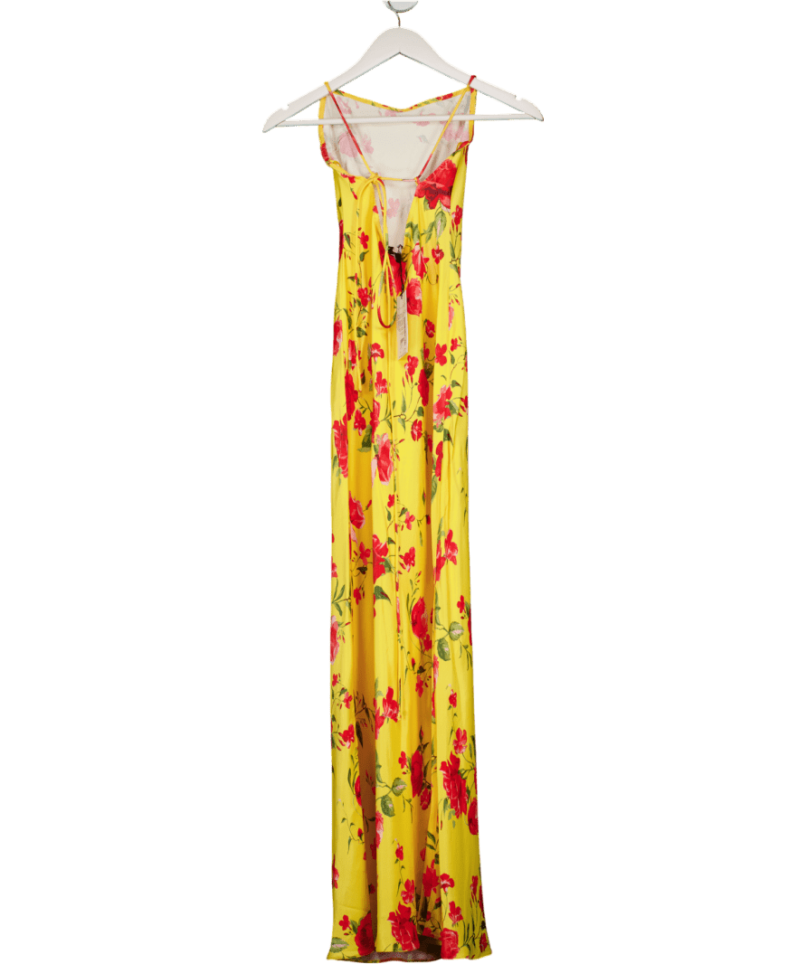 Nobody's Child Poppy Delevingne Yellow Floral Zara Maxi Dress UK 6 - Reliked