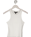 Nobody's Child White Crochet Trim Racer Vest Top UK 6 - Reliked