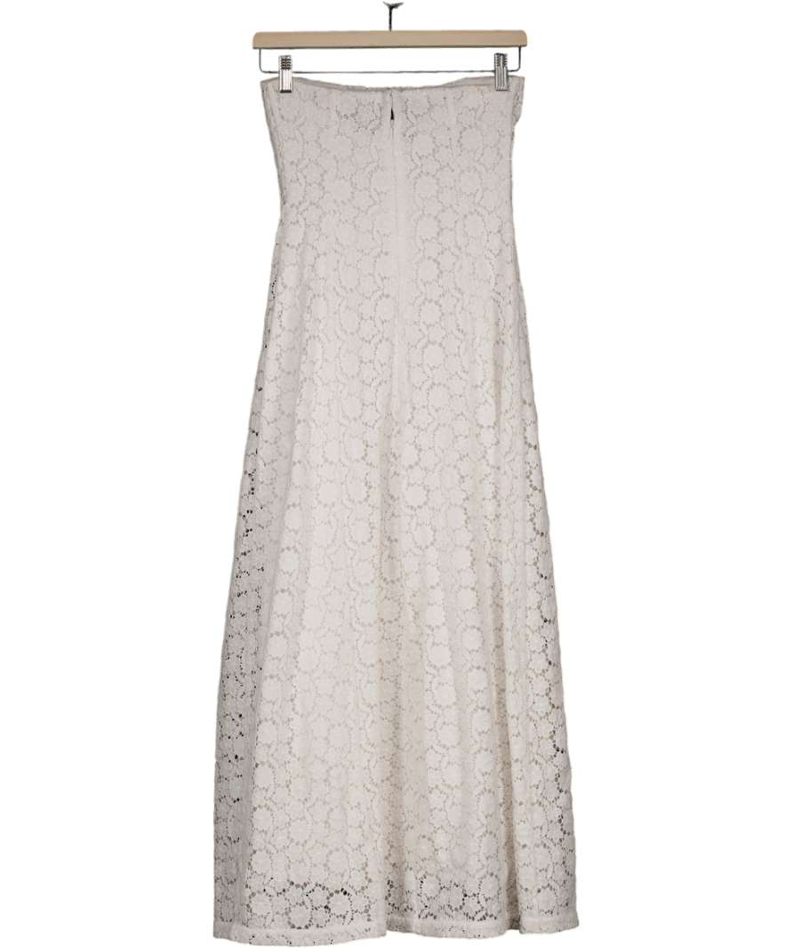 Nobody's Child White Floral Broderie Anglaise Fern Midi Dress UK 6 - Reliked