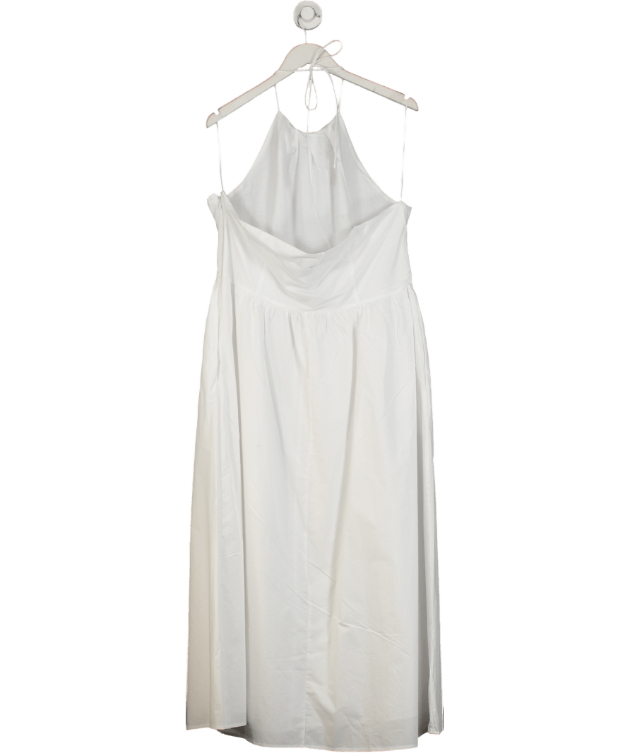 Nobody's Child White Halterneck Amber Midi Dress UK 18 - Reliked