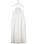 Nobody's Child White Halterneck Amber Midi Dress UK 18 - Reliked