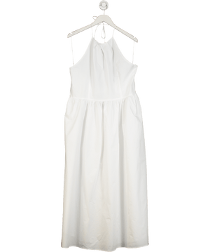 Nobody's Child White Halterneck Amber Midi Dress UK 18
