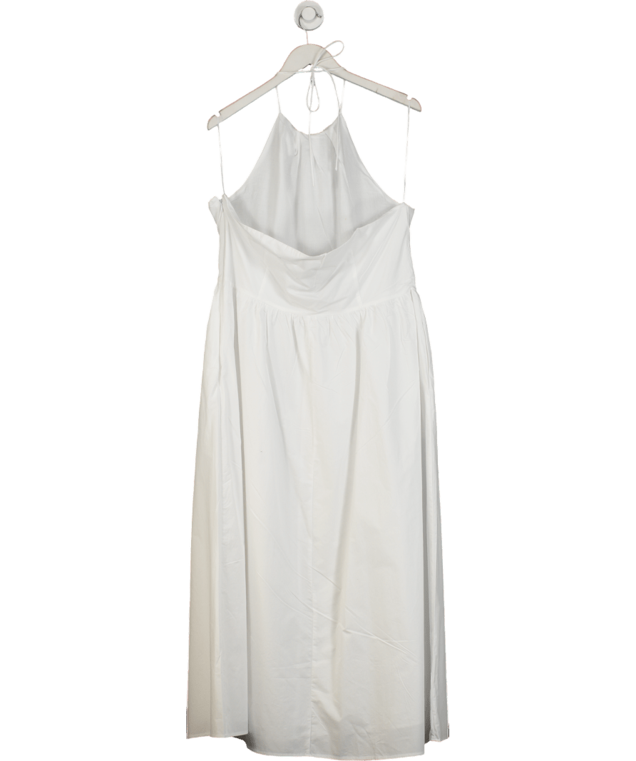 Nobody's Child White Halterneck Amber Midi Dress UK 18 - Reliked