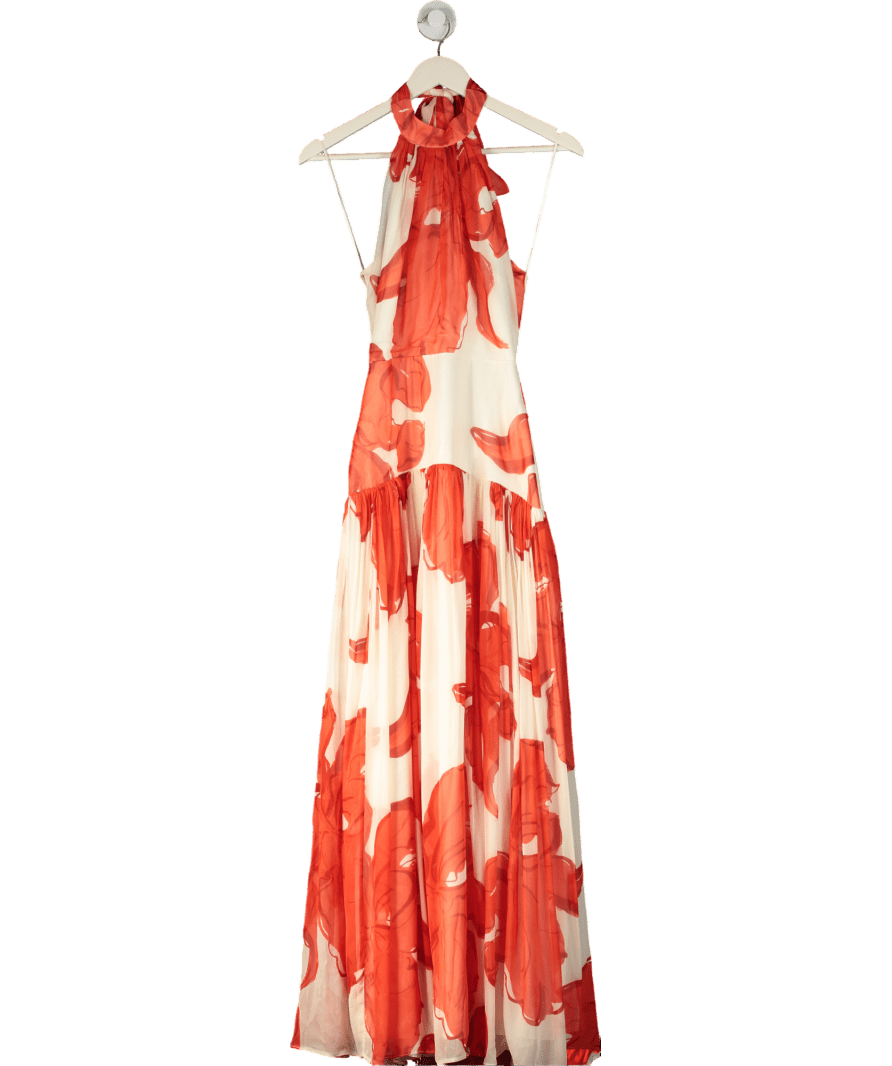 Nobody's Child X Poppy Delevingne Cream Floral Alice Maxi Dress UK 8 - Reliked