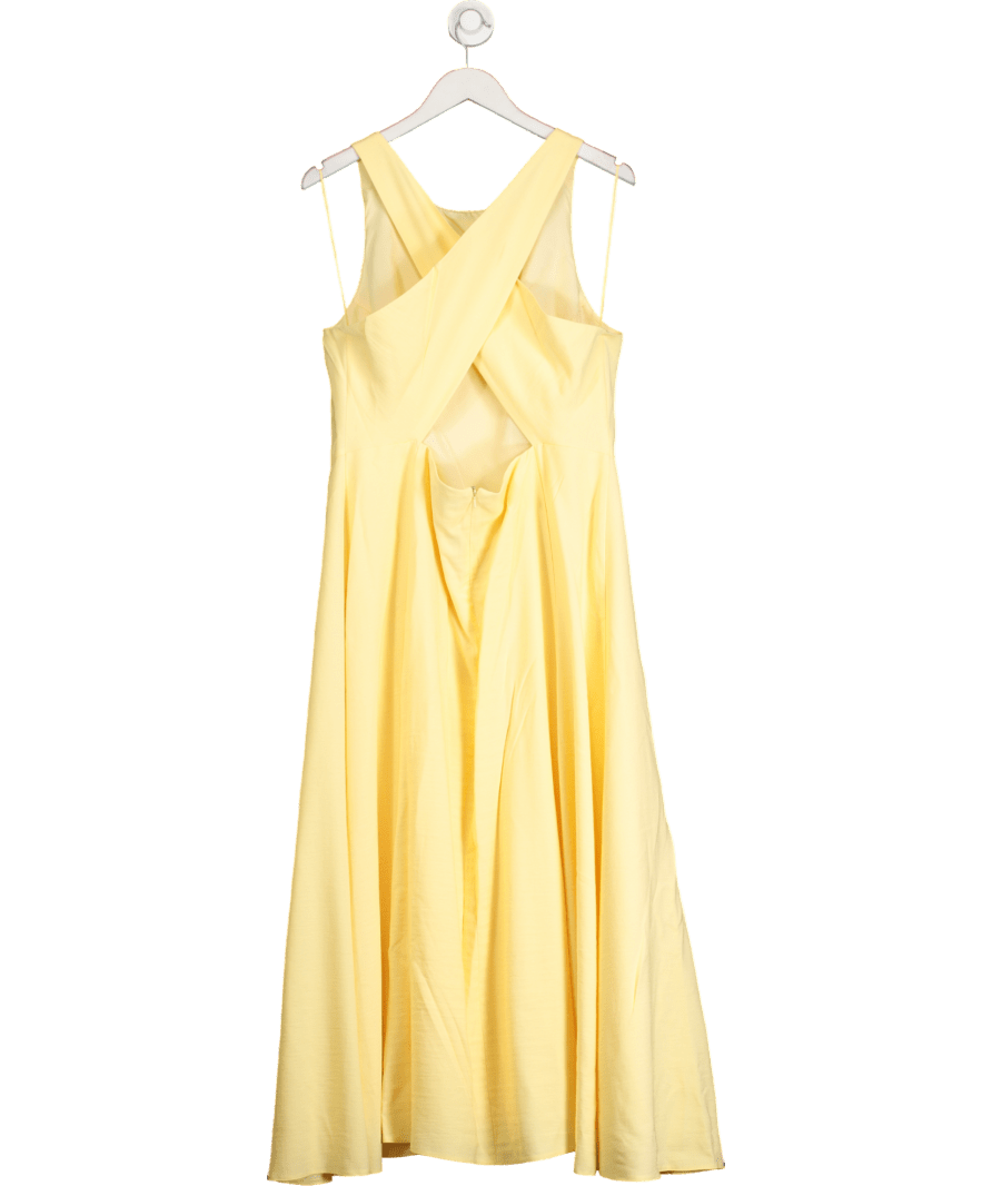 Nobody's Child Yellow Sleeveless Reign Midi Dress UK 18 - Reliked