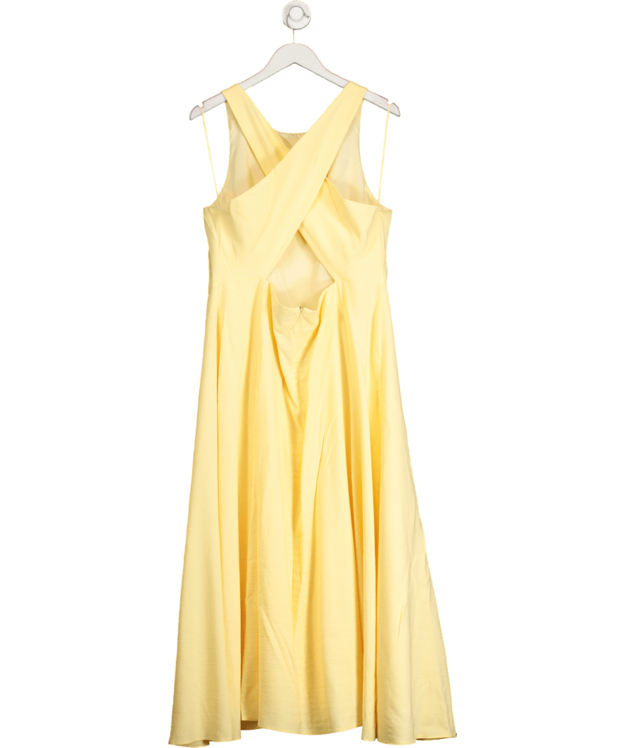 Nobody's Child Yellow Sleeveless Reign Midi Dress UK 18 - Reliked