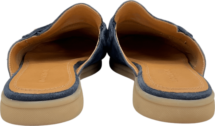 nokwol Blue Jessie Navy Suede mules UK 4 EU 37 👠 - Reliked