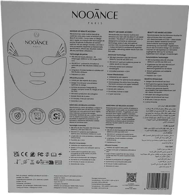 nooance Access+ Led Face Mask 1 Unit One size - Reliked