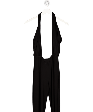 Norma Kamali Black Cross Halterneck Jumpsuit UK S