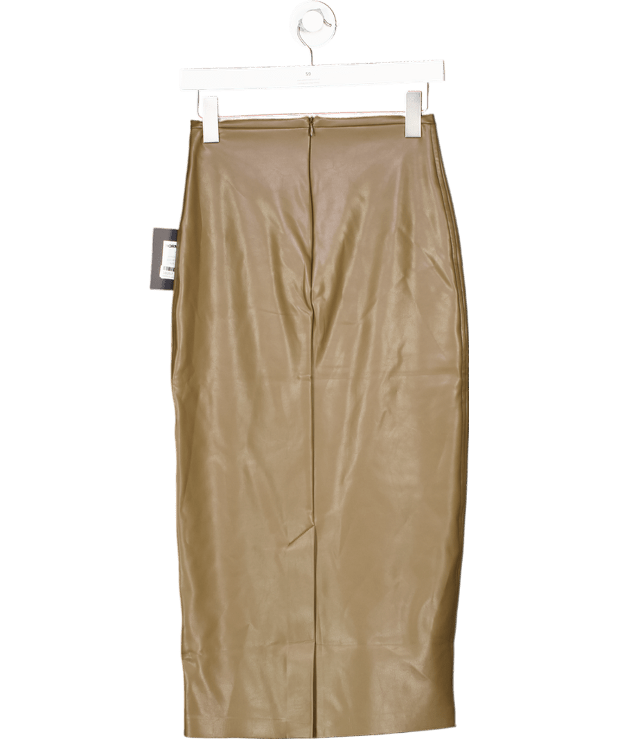Norma Kamali Brown High - rise Midi Skirt UK XS - Reliked