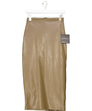 Norma Kamali Brown High-rise Midi Skirt UK XS
