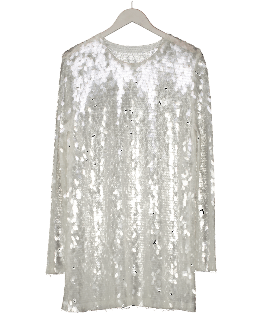 Norma Kamali White Sequined Minidress UK XS - Reliked