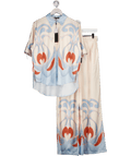Noughts & Kisses 2 - piece Coconut Drift Shirt & Trousers Set UK XS/S - Reliked