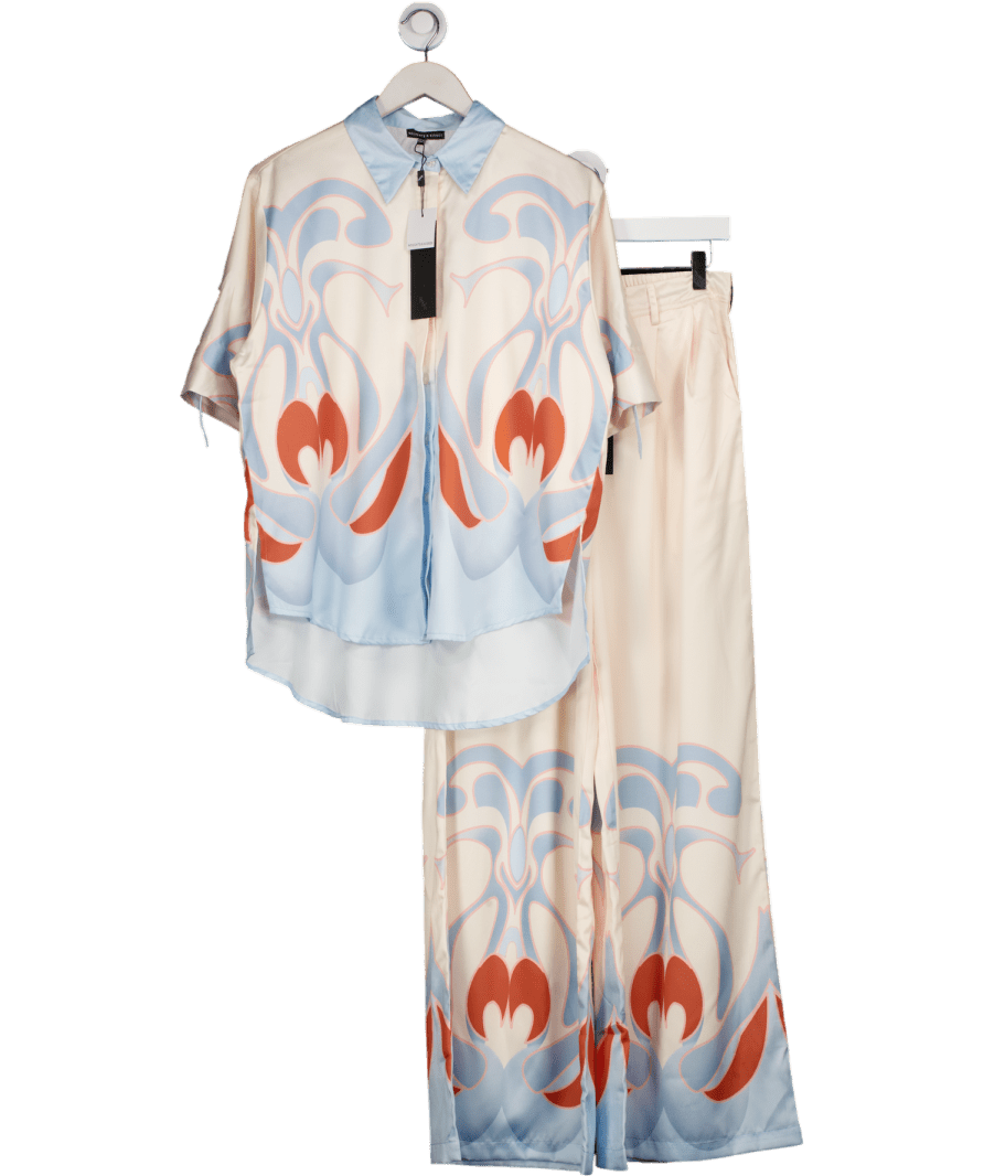 Noughts & Kisses 2 - piece Coconut Drift Shirt & Trousers Set UK XS/S - Reliked