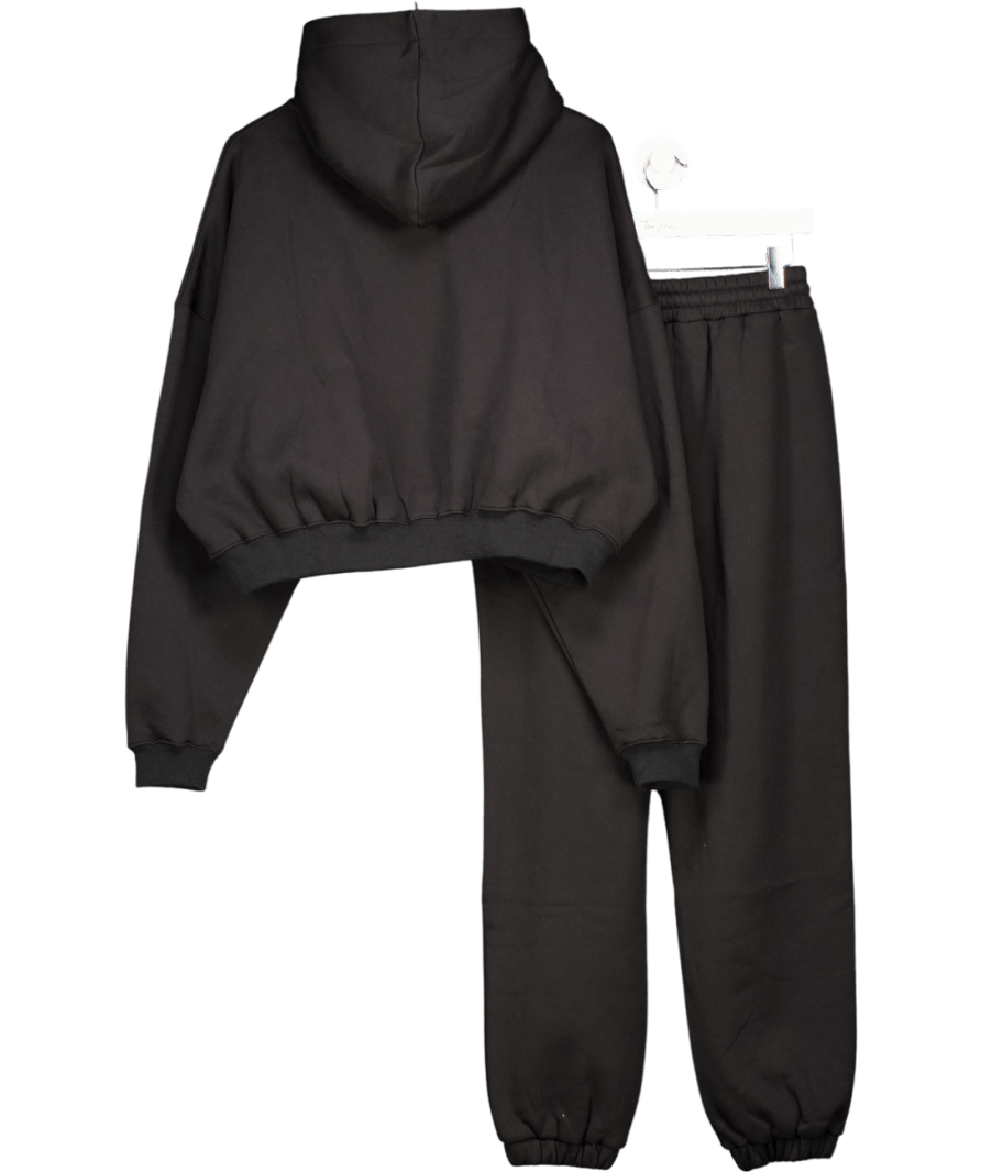 Noughts & Kisses Black Oversized Hoodie And Joggers Set UK S - Reliked