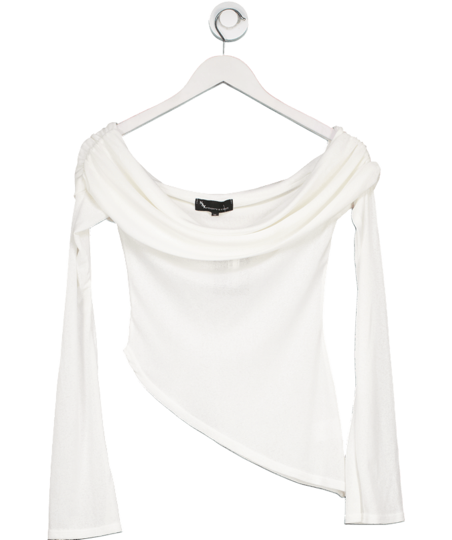 Noughts & Kisses Cream Off Shoulder Top UK M - Reliked