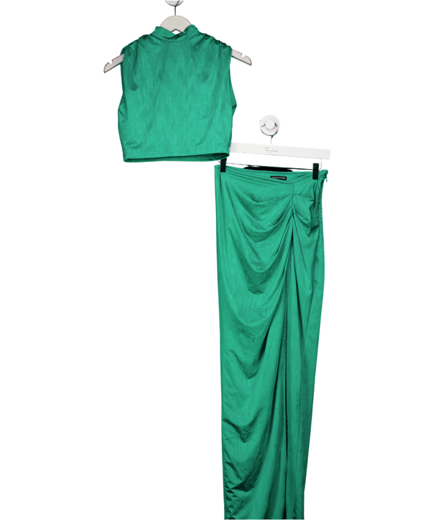 Noughts & Kisses Green Maxi Skirt And Top Set UK XS - Reliked