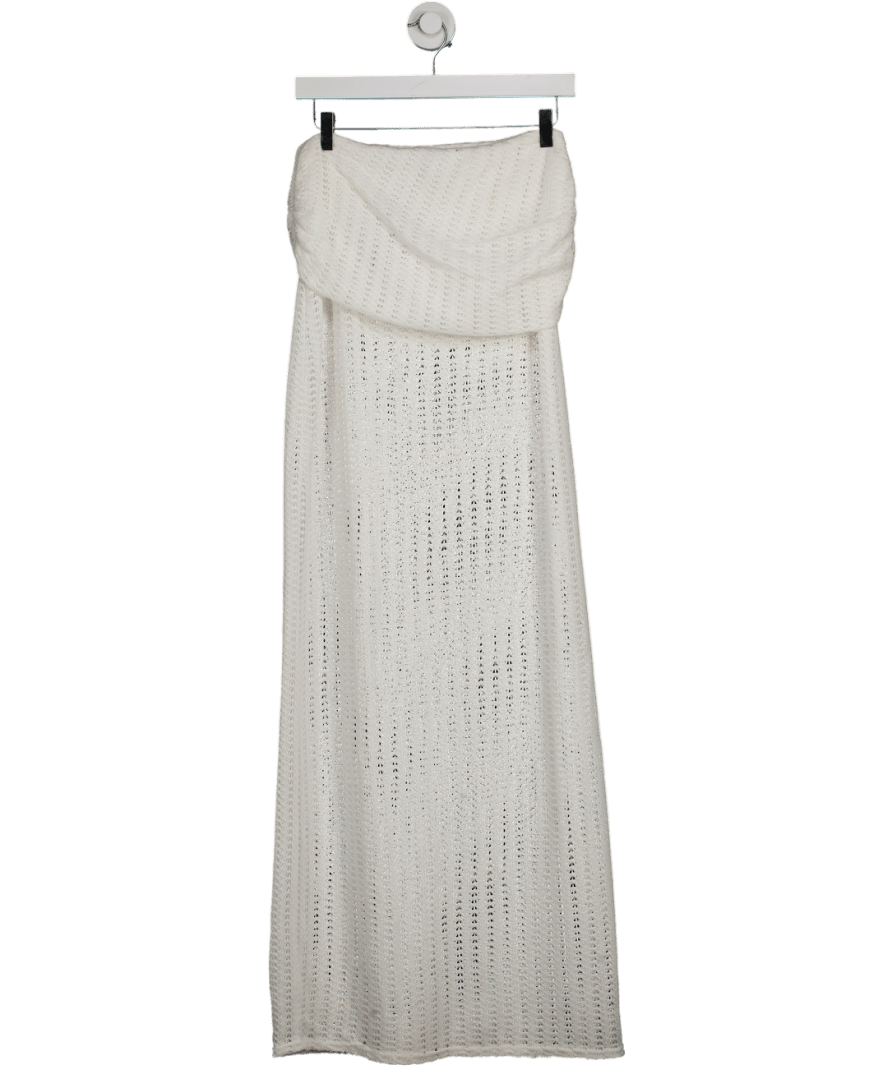 Noughts & Kisses Seren White Knit Skirt UK S - Reliked