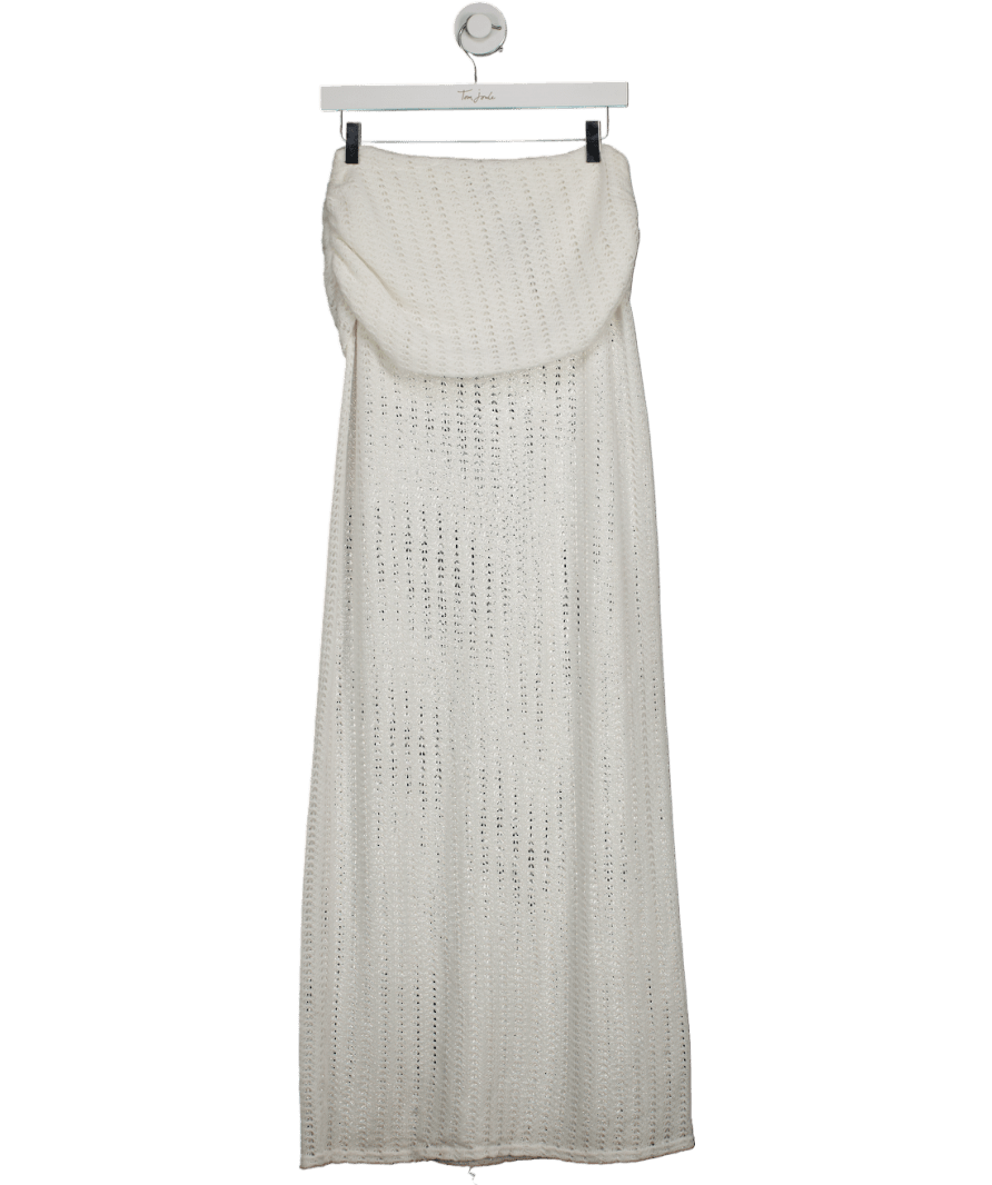 Noughts & Kisses Seren White Knit Skirt UK S - Reliked