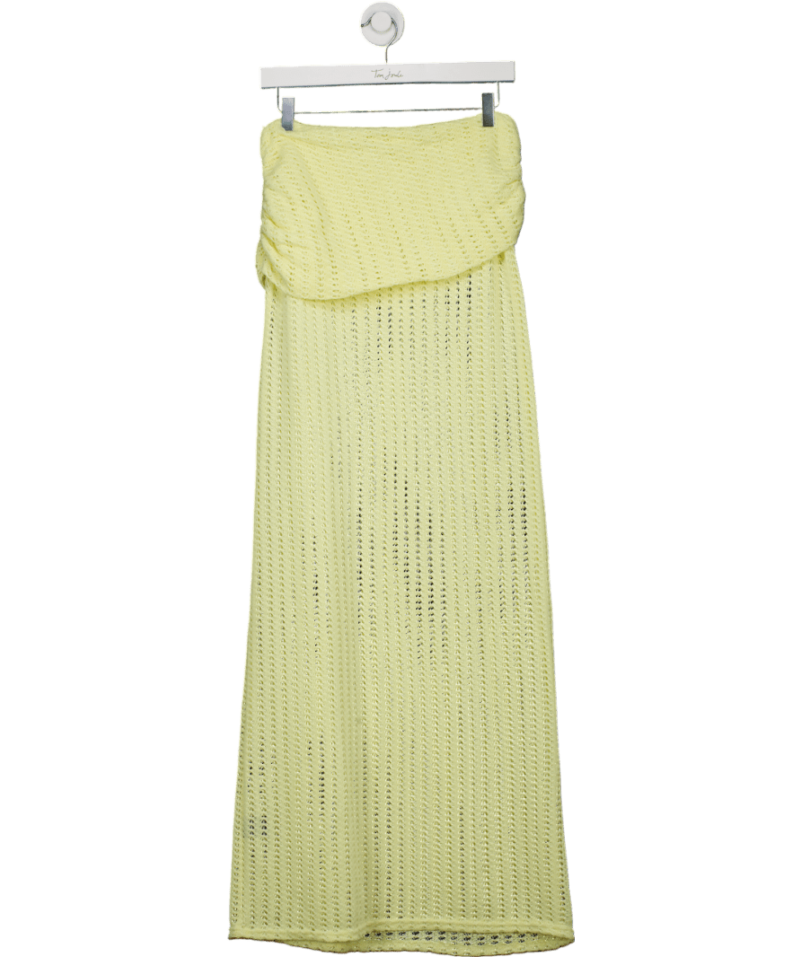 Noughts & Kisses Yellow Seren Lemon Knit Skirt UK S - Reliked