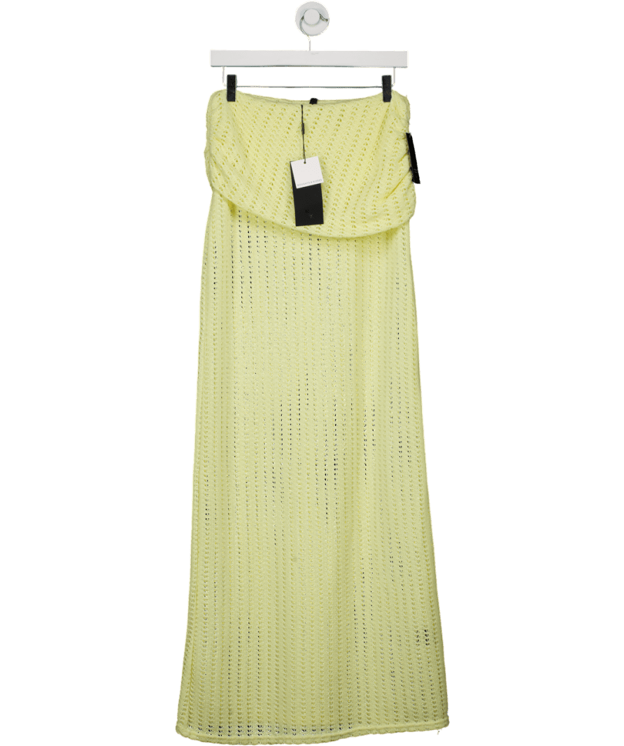 Noughts & Kisses Yellow Seren Lemon Knit Skirt UK S - Reliked