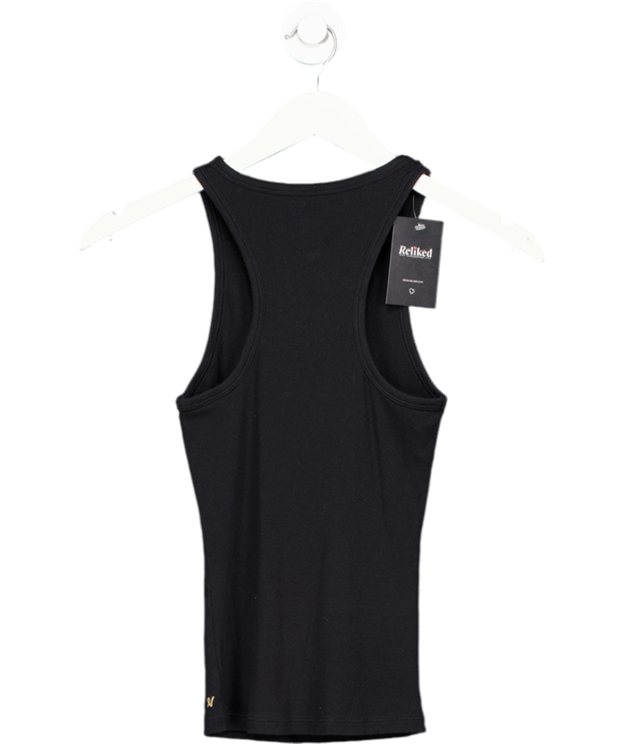 Nudea Black Organic Cotton Classic Vest UK S - Reliked