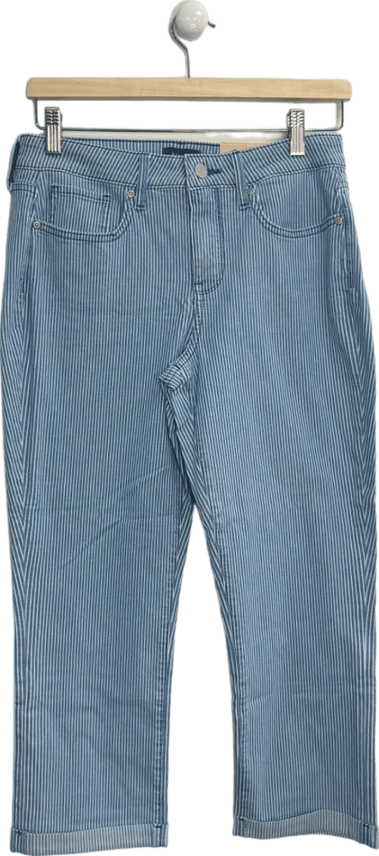 NYDJ Blue Stripe Chloe Crop Jeans UK 12 - Reliked