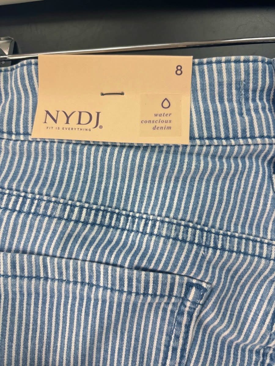 NYDJ Blue Stripe Chloe Crop Jeans UK 12 - Reliked
