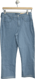 NYDJ Blue Striped Chloe Crop Trella Jeans UK 8 - Reliked
