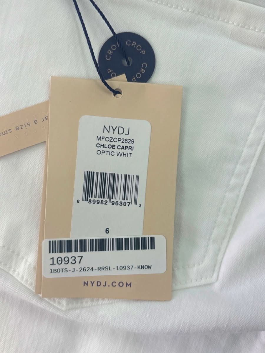NYDJ Optic White Chloe Capri Jeans UK 10 - Reliked