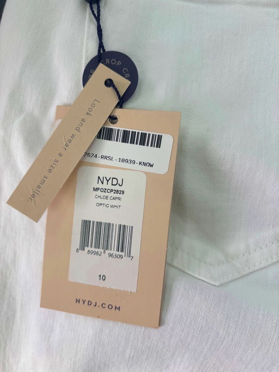 NYDJ Optic White Chloe Crop Jeans Size 14 - Reliked