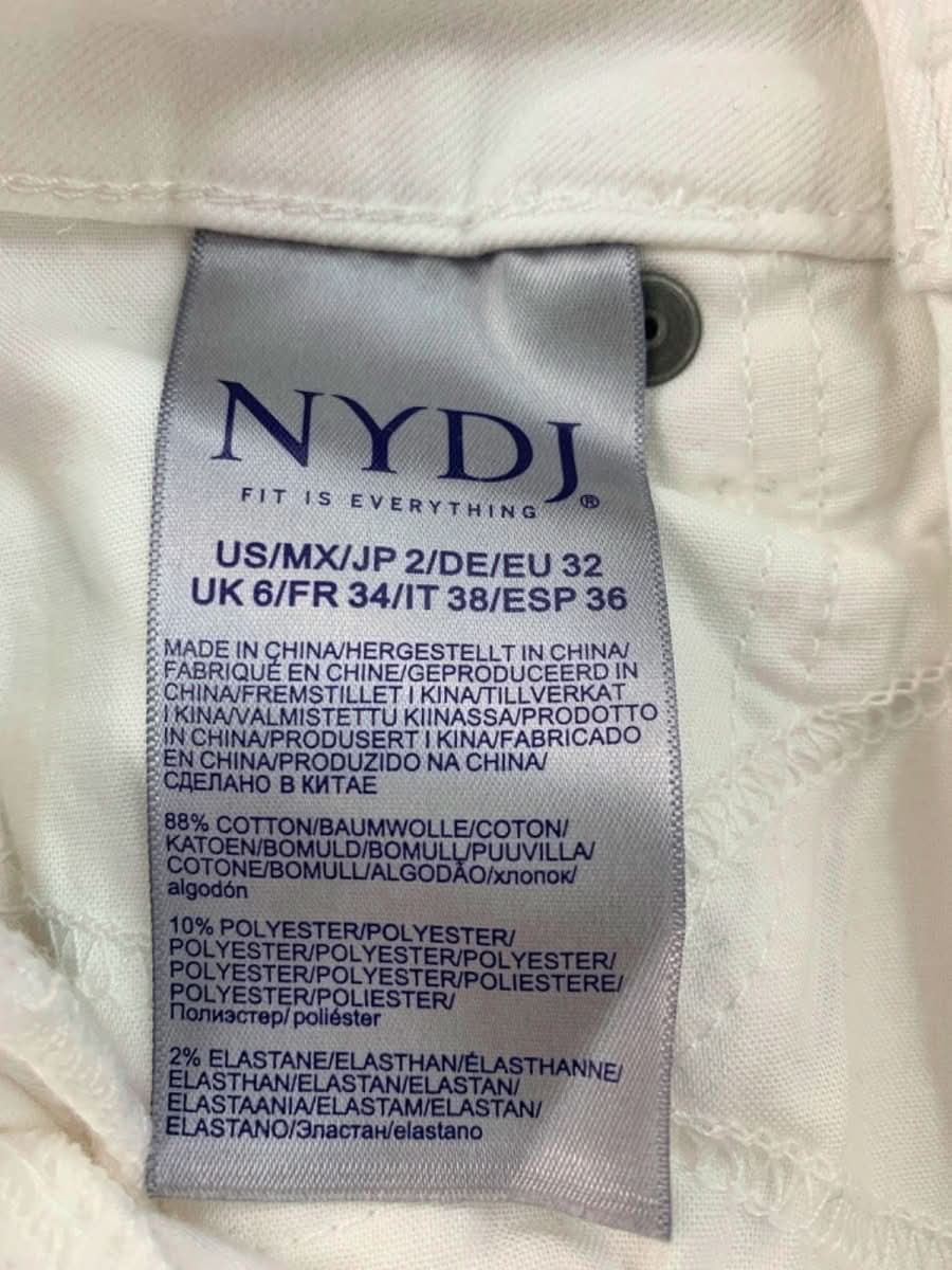 NYDJ Optic White Marilyn Straight Ankle Jeans UK 6 - Reliked