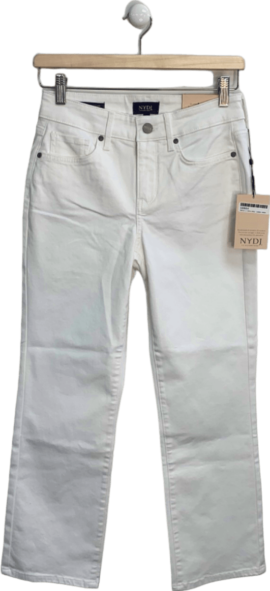 NYDJ Optic White Marilyn Straight Ankle Jeans UK 6 - Reliked