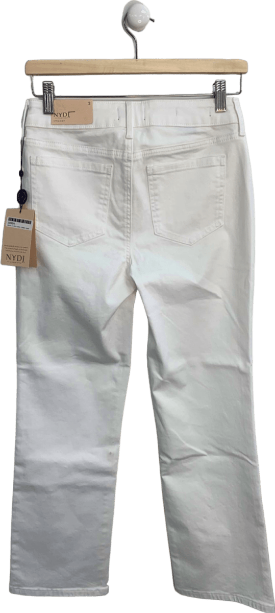 NYDJ Optic White Marilyn Straight Ankle Jeans UK 6 - Reliked