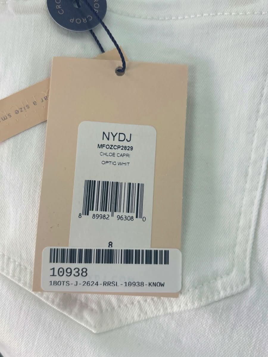 NYDJ White Chloe Crop Jeans Size UK 12 - Reliked