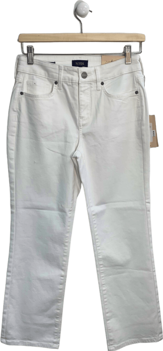 NYDJ White Marilyn Straight Ankle Jeans size UK 6 - Reliked
