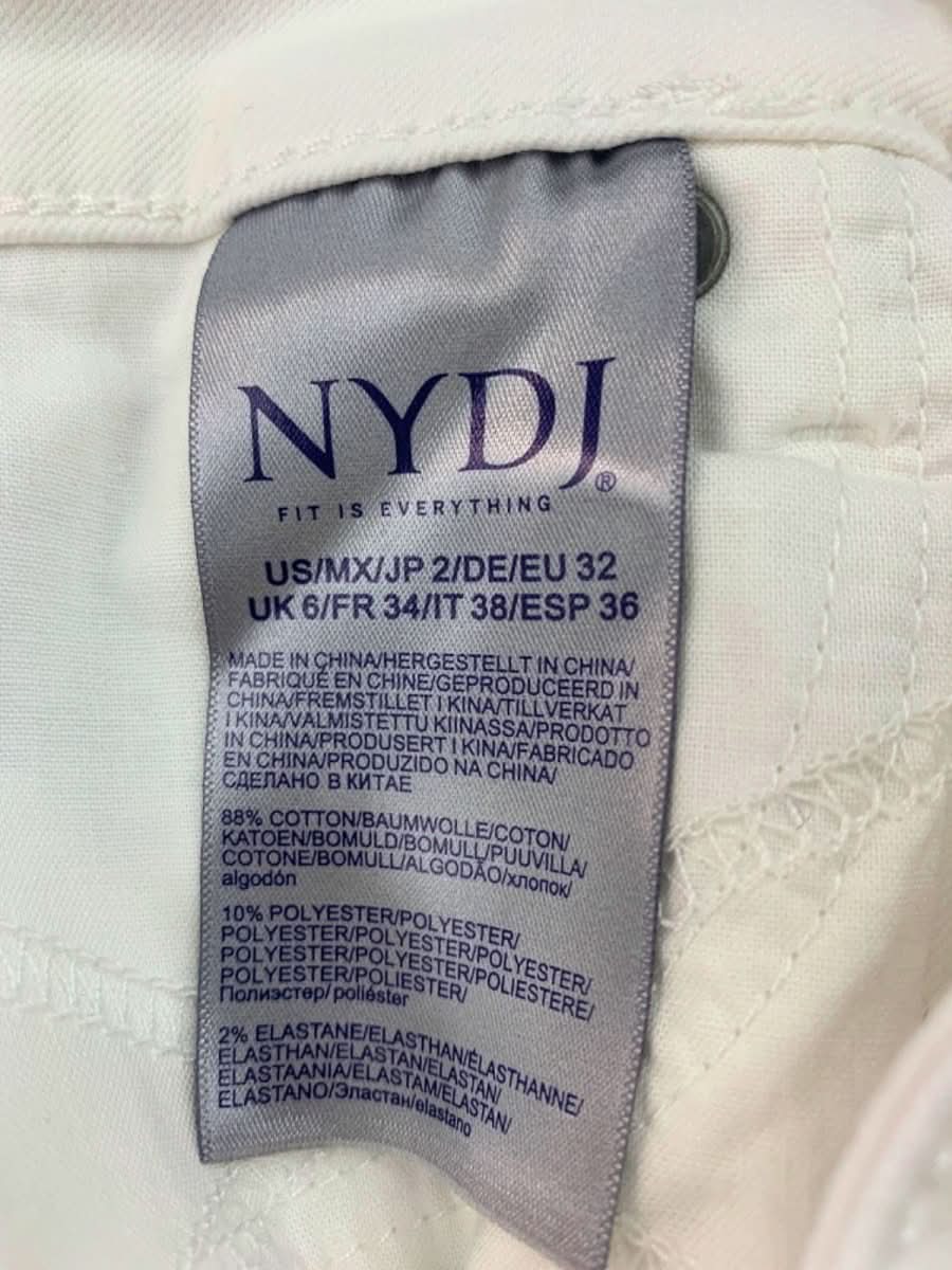 NYDJ White Marilyn Straight Ankle Jeans size UK 6 - Reliked