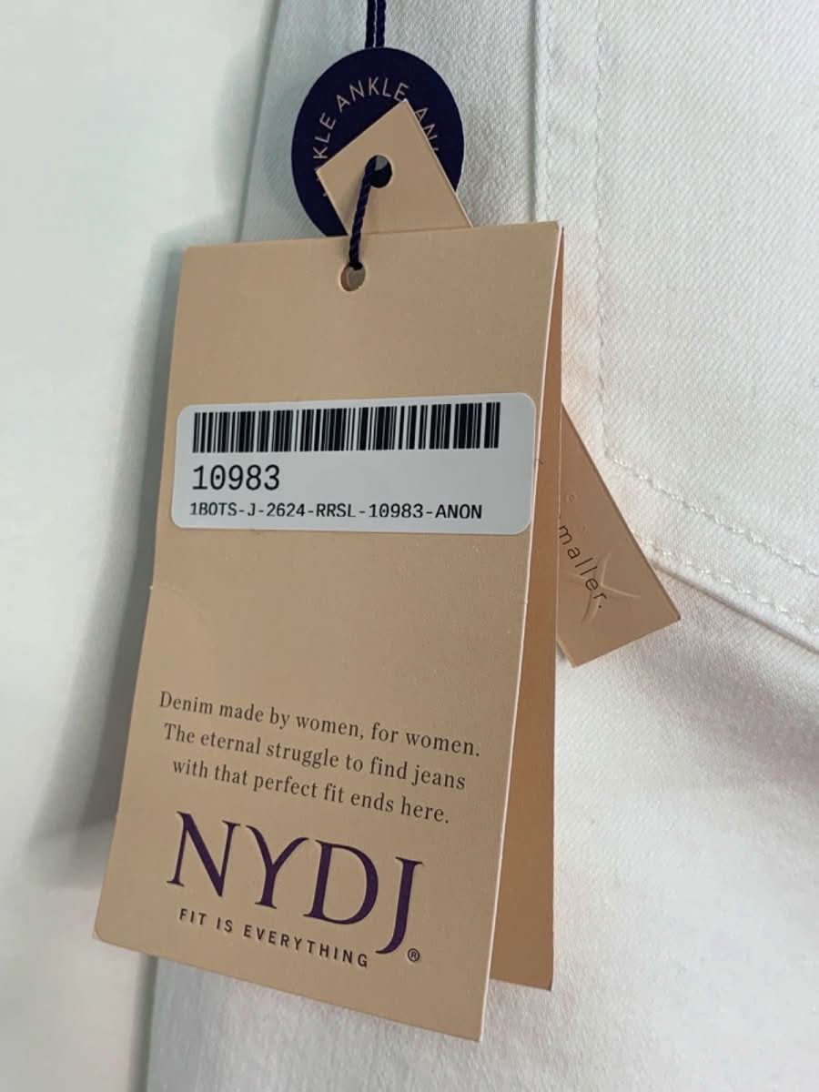 NYDJ White Marilyn Straight Ankle Jeans size UK 6 - Reliked