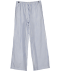 Oak + Fort Blue Striped Cotton Poplin Pajama Style Pant UK XS - Reliked