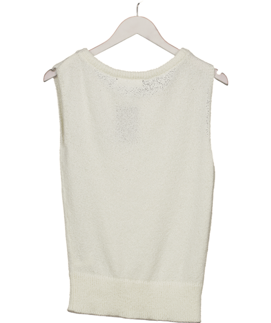 Oak + Fort Cream Relaxed Off The Shoulder Sweater UK XS - Reliked