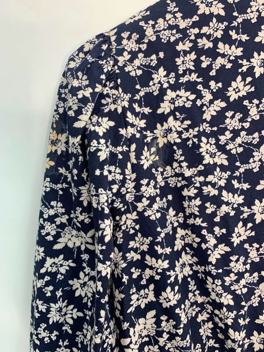 Oasis Blue Floral A - line Dress UK 8 - Reliked