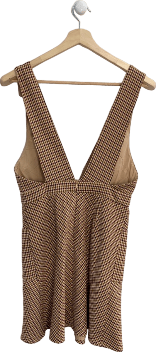 Oasis Multicolour Check Pinafore Dress UK 10 - Reliked