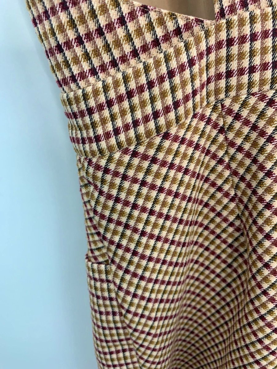 Oasis Multicolour Check Pinafore Dress UK 10 - Reliked