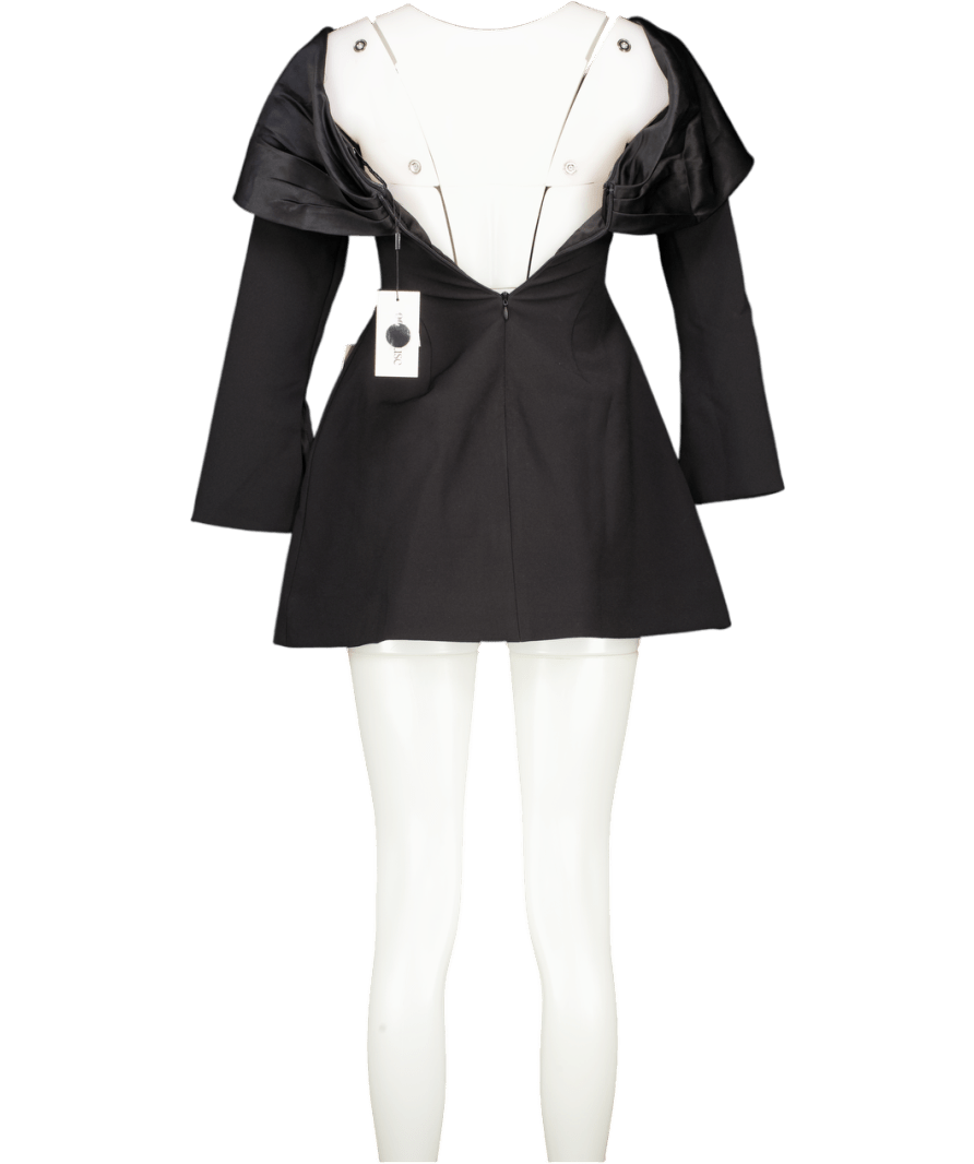 oddmuse Black The Ultimate Muse Bow Mini Dress UK XS - Reliked