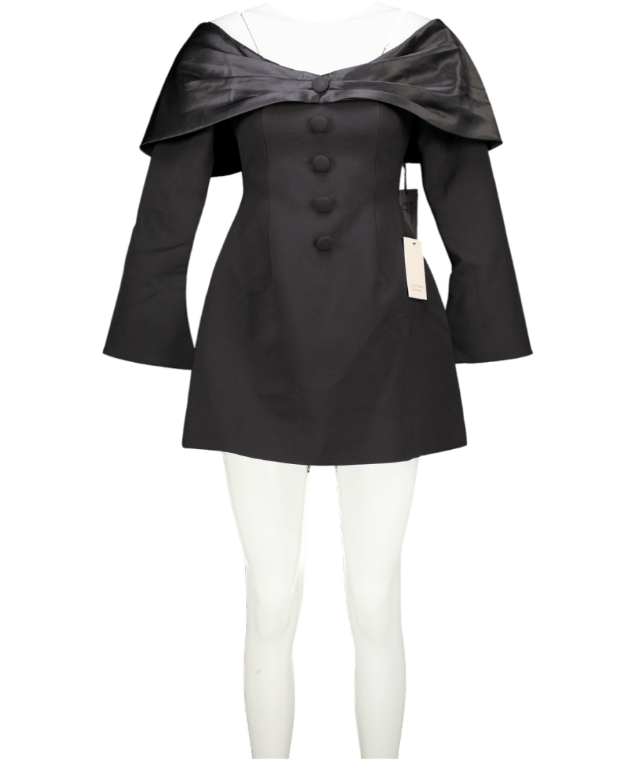 oddmuse Black The Ultimate Muse Bow Mini Dress UK XS - Reliked
