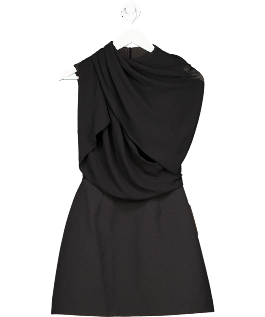 oddmuse Black The Ultimate Muse Gathered Mini Dress UK XS - Reliked